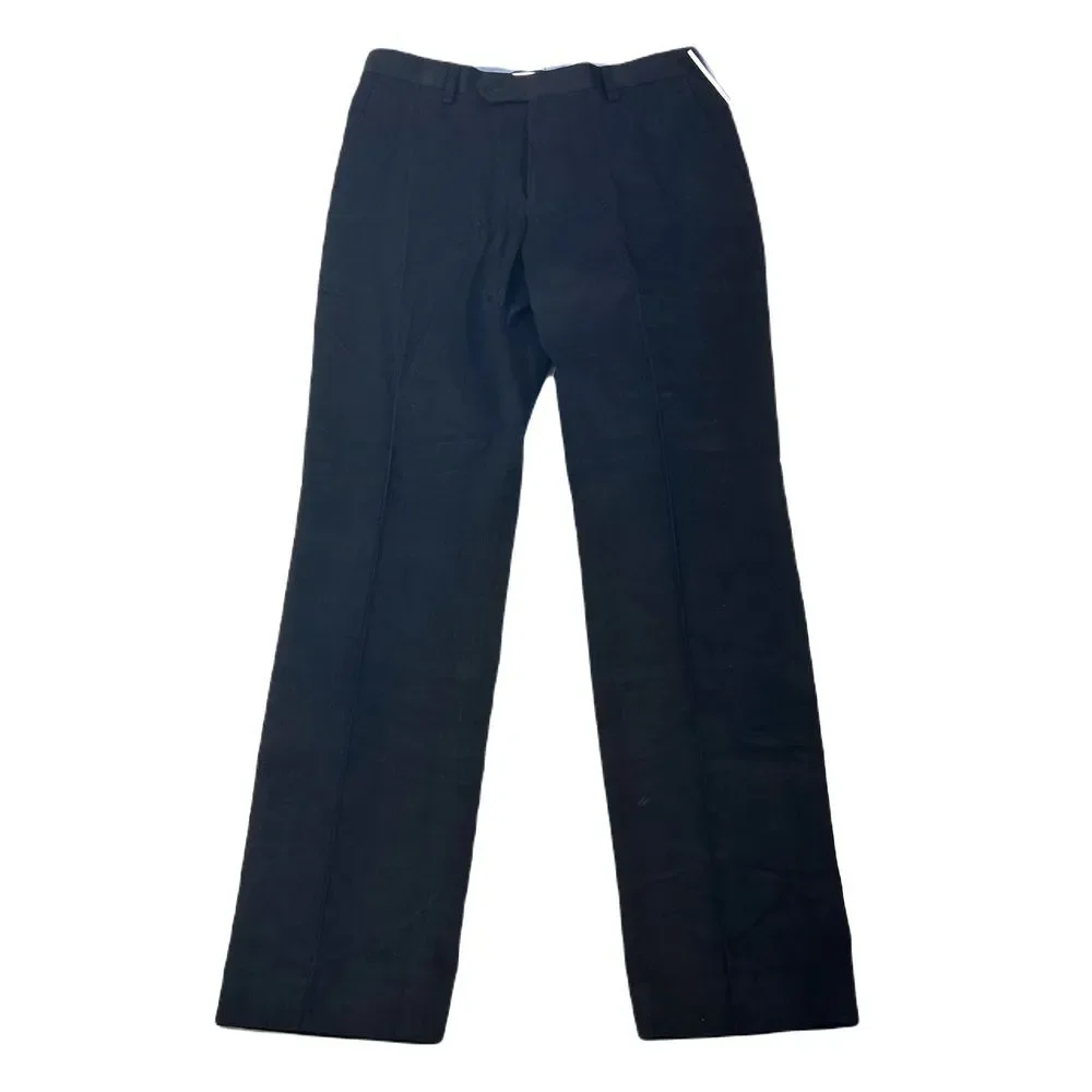 Tommy‎ Hilfiger Corduroy Pants Mens 33x32 Solid Black Modern-Fit NEW
